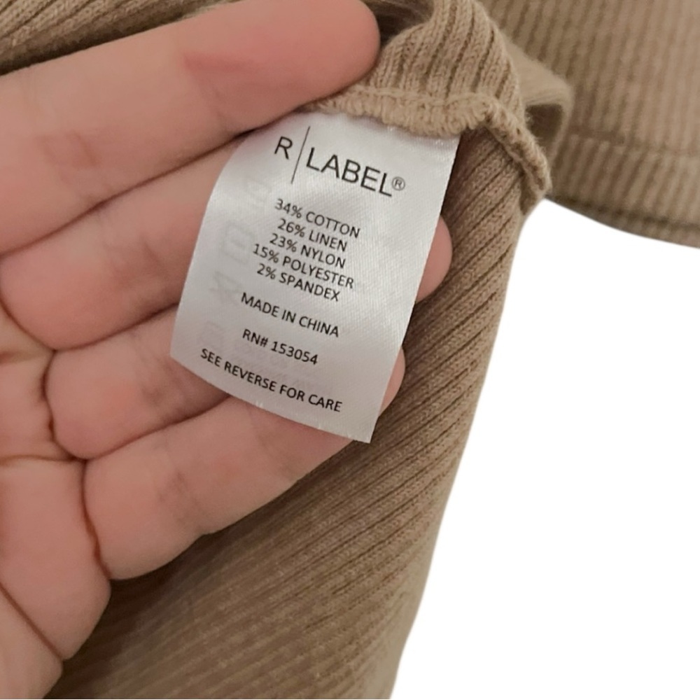 The Reset R Label Ribbed Pullover Dolman Sleeve Sweater in Flax Small/Medium - Picture 6 of 6